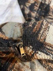 Vintage Dress Mid Century Modern Plaid Wool Small