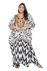 Gypsie Blu Woman Plus Size Kaftan Casual Maxi Dress Loose Caftan Long Beachwear