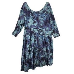 Soft Surroundings Cyane High Low Midi Dress Aquamarine Blue Women’s sz 3x 5DF69