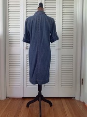 J.CREW Women&rsquo;s Blue Denim Button-Down Shirtdress Size Small