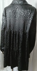 Shein Satin Black Boho Ruffle Long And Elastic Sleeve Size 8/10 (M) Casual
