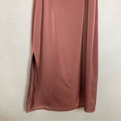 NWT Kendall + Kylie Slip Drsss FLAWS Brown Size XS Midi Tie Milkmaid Satin