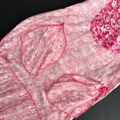 Untuckit Shift Dress M Lucy Sleevless Pink Floral Belted Pockets Ruffled Hem