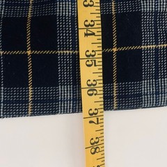 LAURA ASHLEY Dress 8 Shift Plaid Navy Checked Wool Front Pockets Keyhole Closure