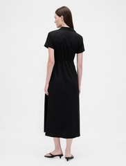 Gap Linen Blend Black Midi Shirtdress Size Tall S NWT RT$98