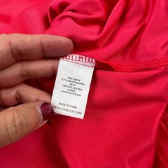 DR2 Womens Dress Small Pink Sleeveless V Neck Belted Side Zipper Pockets