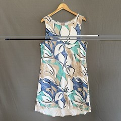 CHICO’S Women’s Size 3 US XL Bold Floral Hi-Low Hem Midi Sleeveless Dress