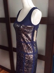 NWT CLUNY Pieced Sequin Ponte Sheath,SZ 8,MSRP 388.00