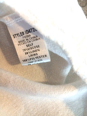 Bohme Women&rsquo;s Size M Linen Blend White Tiered Babydoll Dress