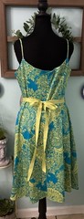 Classic Feminine Jessica Howard Fit & Flare Turquoise/Lime Green Dress Size 12