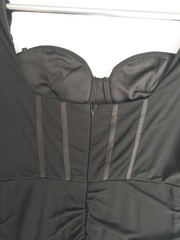 Lulus Dramatic Demure Corset Bustier Basque Indie Sleaze Mesh Dress Women XL NWT