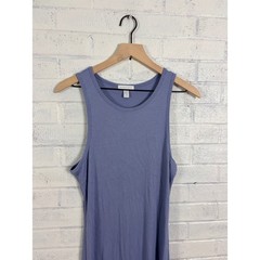 Beyond Yoga Formation Tank Dress Womens L Periwinkle Blue Ribbed Side Slit