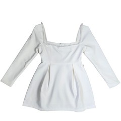 Odd Muse Womens The Ultimate Muse Pearl Dress Size XL White Square Neck Bridal