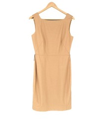 M.M. LaFleur Women Sheath Dress Sleeveless Camel Wool Blend Size 2