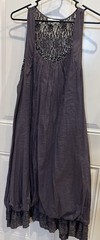Boo Radley Australia Size S Gray Dress Bubble Hem Lace Sleeveless