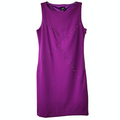 Premise Dress Women&rsquo;s 6 Purple Sleeveless Metal Stud Rock Punk Glamor NWT