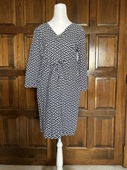 Peter Millar Blue White Geometric Drawstring Beach Dress Cover Up Size Small