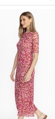 Johnny Was Jade Mina Pink Mesh Midi dress Medium NWT(double Mesh for lining)
