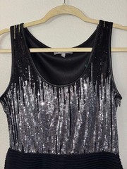 WOW Couture Black & Silver Sequin Bandage Bodycon Mini Dress – Size M