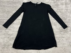 Agnes and Dora Dress Womens Medium Black Longsleeve Rayon Blend Pockets