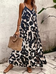 Plus Size – Effortlessly Chic Flowing Silhouette Long Dress – Maxi Gown ✨New