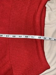 Soho Sweater Dress Womens Large Red Knit Cowl Neck Stretch Pullover Winter
