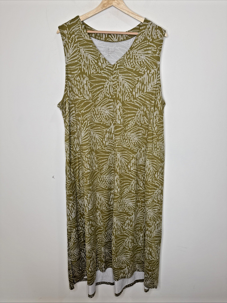 Cuddl Duds Pull On Maxi Sleeveless Dress Long Tank Stretch Plus Size 2X Comfort
