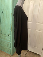 MISSLOOK, BLACK, STRETCHY, SLIT LONG SLEEVE, DRESS, MEDIUM