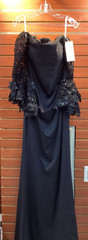 Cameron Blake CB104 Dress Bell sleeve black gown msrp$656 sizes 8,10,12,14,16,18