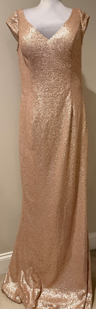 BARI JAY Womens Full Sequin Long Evening Occasion Dress 1617 NWOT – Sz 16