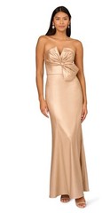 Aidan Mattox Women Mink Mikado Off-Shoulder Cap-Sleeve Gown Dress 6 NWT $350