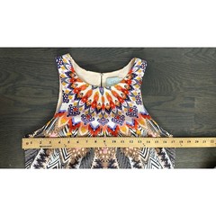 HD In Paris Anthropologie Silk Sleeveless Midi Dress Colorful Boho Resort 8