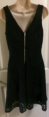 SPEECHLESS NAVY BLUE POLYESTER BLEND LACE FIT & FLARE DRESS – MEDIUM