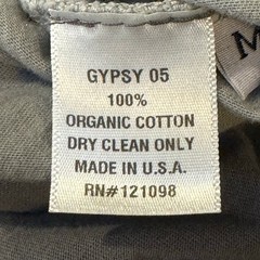 Gypsy 05 Gray 100% Cotton Metallic Silver Paisley Ombre Maxi Dress Medium