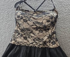 B Darlin Trendy Plus Size Lace Bubble-Hem Dress Juniors 22W Oxford Sleeveles $89