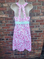 Nice Pre-owned Lily Pulitzer SlipOn Dress- Pink and White – Size-8