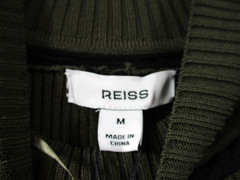 -NWT Reiss Polly Knitted Midi Dress Khaki Green Sz M