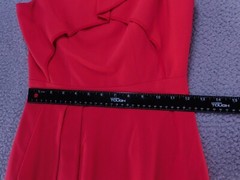 $228 BCBG Maxazria RED BERRY « SIRI » SLEEVELESS DRESS Size 0 Bodycon Rear Zip