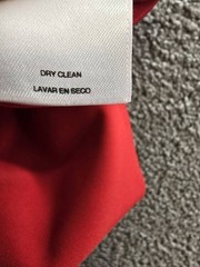 Anne Klein Bow-Front MIDI Dress Women&rsquo;s 6 Titian Red Side Pockets Zip Closure
