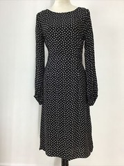 Anthropologie Black White Polka Dot Agatha Midi Dress Women’s Size 6 NWT $160