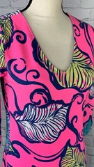 NEW Lilly Pulitzer Clarke Leaves in the Breeze Tropical Terry Cotton Dress Small