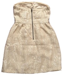 Guitii Dress Juniors Small Gold Metallic Floral Glitter Party Sleeveless NEW