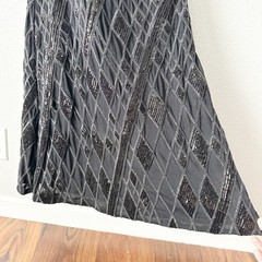 AQUA Sequin Argyle Halter Neck Floor Length Trumpet Mermaid Gown Dress Size 2