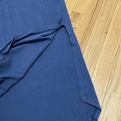 Free People Movement Blue V Neck Cap Sleeve Tunic Midi Dress Side Slits Womens M
