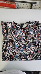 Erdem Black/Multi-color Floral Print Sleeveless Dress Size UK 12/US 8