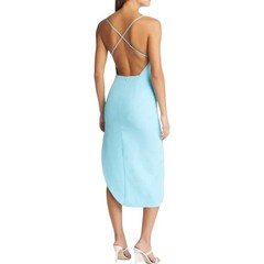Bardot Anya Dress Womens Large Aqua Open Back Sexy Cocktail Party Night Out