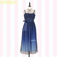 Summer Gradient Suspender Chiffon Fairy Dress Girl Sweet Anime Loli Role-playin