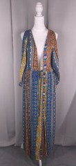 Luxxel Dress Womens S Boho Patchwork Maxi Flowy Free Spirit with Slit Sleeves