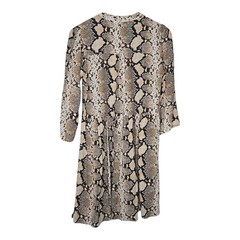 Maeve Womens Snakeskin Python Print Pullover Juno Dress Small