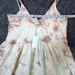 Z Supply Hazy Cloud Maxi Dress Womens Medium Pink Blossom Tie Dye Boho Lounge